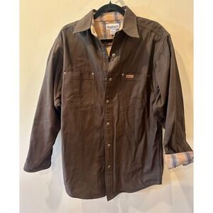 Carhartt Chore Jacket Mens S S296DKB Canvas Barn Coat Workwear Utility Flannel
